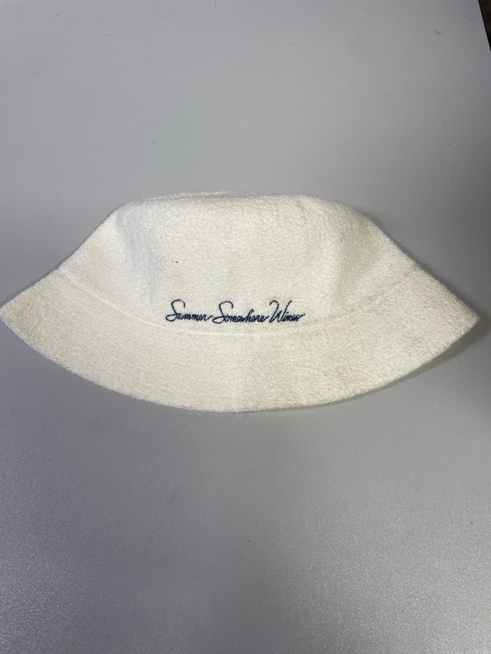 TISSU QUOTIDIEN Women's White Terry Bucket Hat